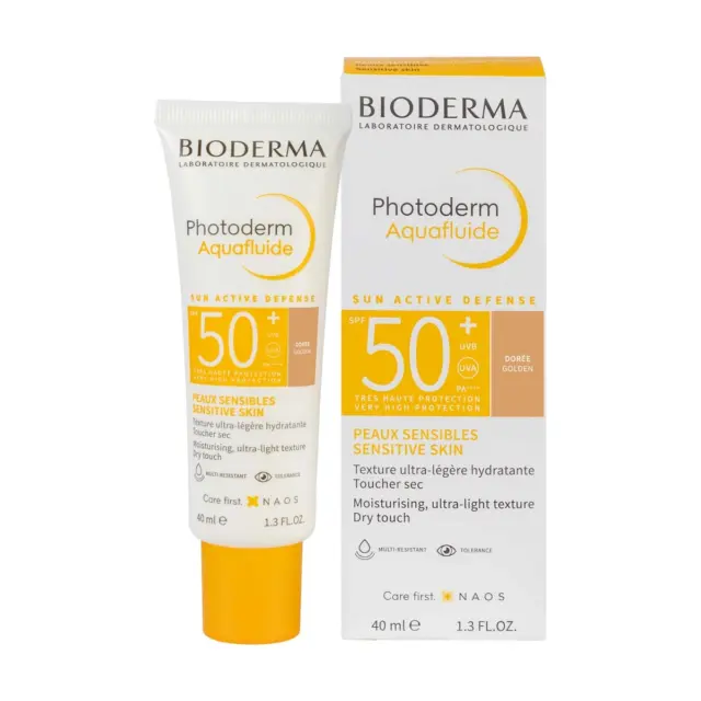 ضدآفتاب رنگی بایودرما مدل Photoderm Aquafluide SPF50، بژ تیره